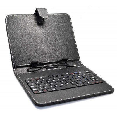 Ancus Universal Θήκη Book για Tablet 9,7" Ίντσες Μαύρη με Πληκτρολόγιο και καλώδιο Micro Usb